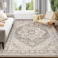 thumbnail image 5 of MJIAexp 8x10 Vintage Area Rugs Machine Washable Rug with Rubber Backing Stain Resistant Rugs Anti Slip Living Room Rug, Bedroom Rug, Home Decor Beige, 5 of 8