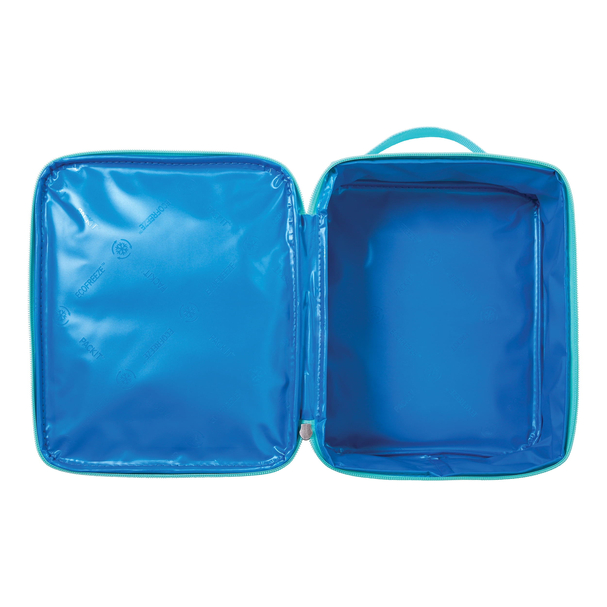 PackIt Freezable, Reusable Upright Lunch Box, Mint Grid