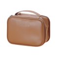 thumbnail image 1 of trousse De Toilette En Cuir Pu Pour Femmes - Marron, Grand Sac Cosmtiques Pour Hommes, Trousse Cosmtiques, Organisateur De Voyage Pour Hommes Et, 1 of 5