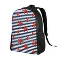 thumbnail image 2 of Honeii Starfish Navy Blue Stripe Print Laptop Backpack for Work, College, Travel, Daily Backpacks for Men Women, Sport Rucksack,Computer Bag, 2 of 8