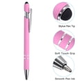 thumbnail image 4 of Unique Bargains Stylus Ballpoint Pen with Stylus Tip, Medium Point, 1.0mm, Black Ink, Light Purple, 6 Pack, 4 of 5