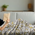 thumbnail image 3 of Crazy Soft Flannel Fleece Throw Blanket, Modern Urban Art Graffiti Style Doodle Motifs Train Thunder and Game Console, Cozy Plush for Indoor and Outdoor Use, 50" x 60", Yellow and Brown, by Ambesonne, 3 of 5
