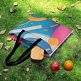 thumbnail image 6 of Color Wave Point Geometry Waterproof Picnic Blanket with Foldable Zipper, Suitable for Outdoor Use, Suitable for Travel, Camping, Beaches, Parks, Grasslands, Picnic Blanket Accessories, 6 of 8