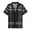 A-Black248, variant on Bibifish Mens Polo Shirts Full Body Plaid Print Half Zip Placket Shirts Mens Spring Summer Vacation Daily Tops