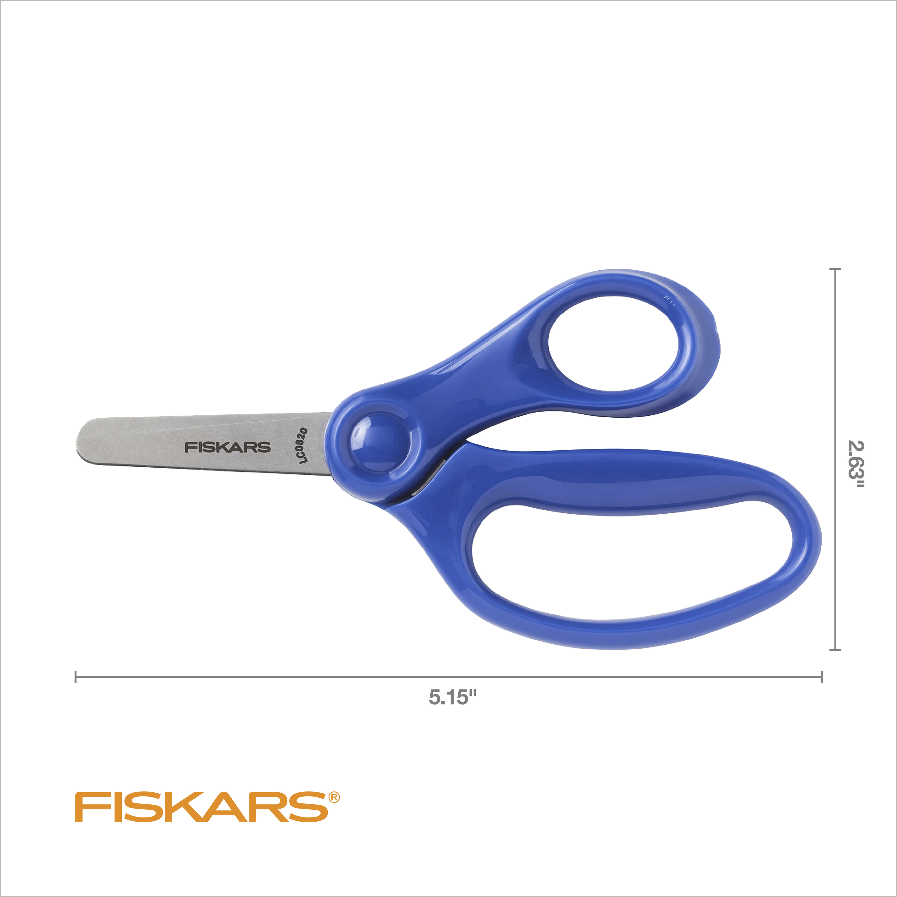 Tijeras para niños Fiskars de 5" con punta roma, edades 4-7, azul 3