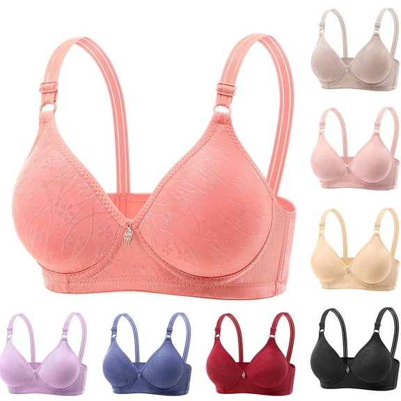 Comfortable Bras for Women Cotton Nursing Bras for Breastfeeding No Underwire Support Smooth Bralettes Red, Size 40