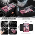 thumbnail image 6 of Jeiento Cow Pink Car Seat Covers Set with Steering Wheel Cover Seat Belt Pads Garbage Bag Flowers Armrest Cover Handbrake Cover Set Rear View Mirror Protector Coasters Auto Accessory Fit for SUV Van, 6 of 7