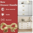 thumbnail image 2 of Bow Drawer Knobs Brass Bow Cabinet Knob Beautiful Bow Drawer Pulls Elegant Bow Cabinet Pulls Wear Resistant Bow Cabinet Handle Compact Bow Furniture Knobs for Home Dresser Wardrobe, 2 of 8