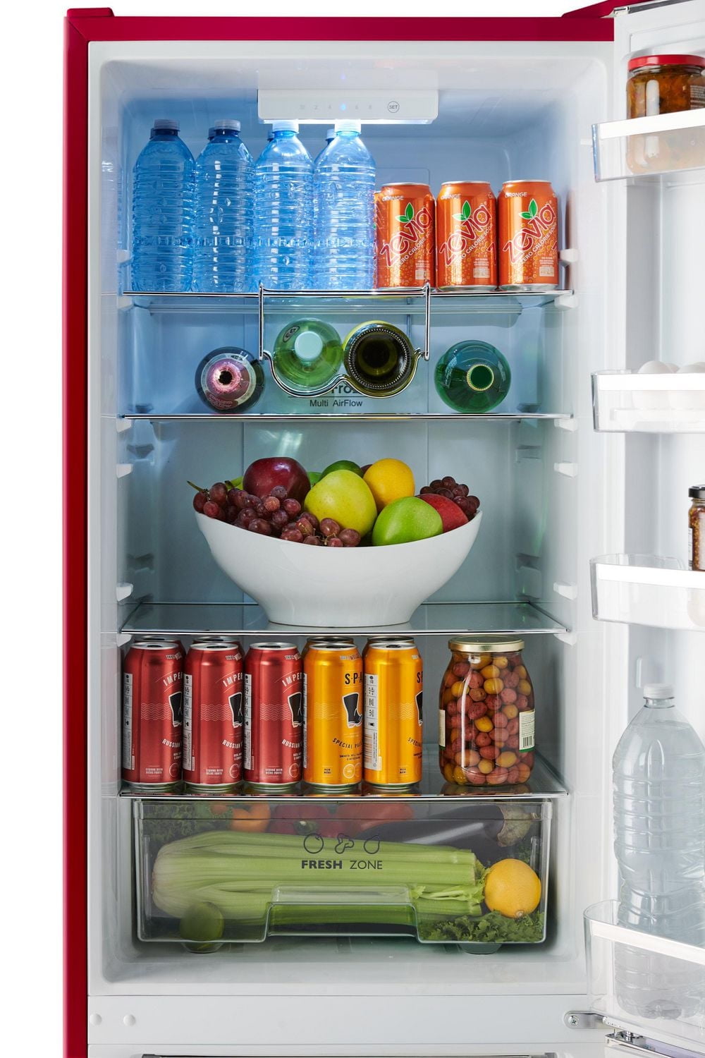 iio 11 Cu. Ft. Retro Refrigerator with Bottom Freezer in Cream (Right Hinge)