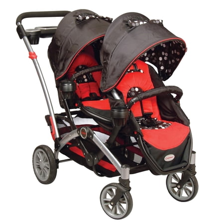 Contours - Optima Tandem Stroller, Berkeley Red/Black