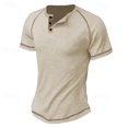 thumbnail image 6 of Kcolen 4Xl Mens T-Shirts Big And Tall Cotton Men's V Neck Buckle Detail Casual Sport Short Sleeve Tee Top for Summer Comfort, 6 of 7