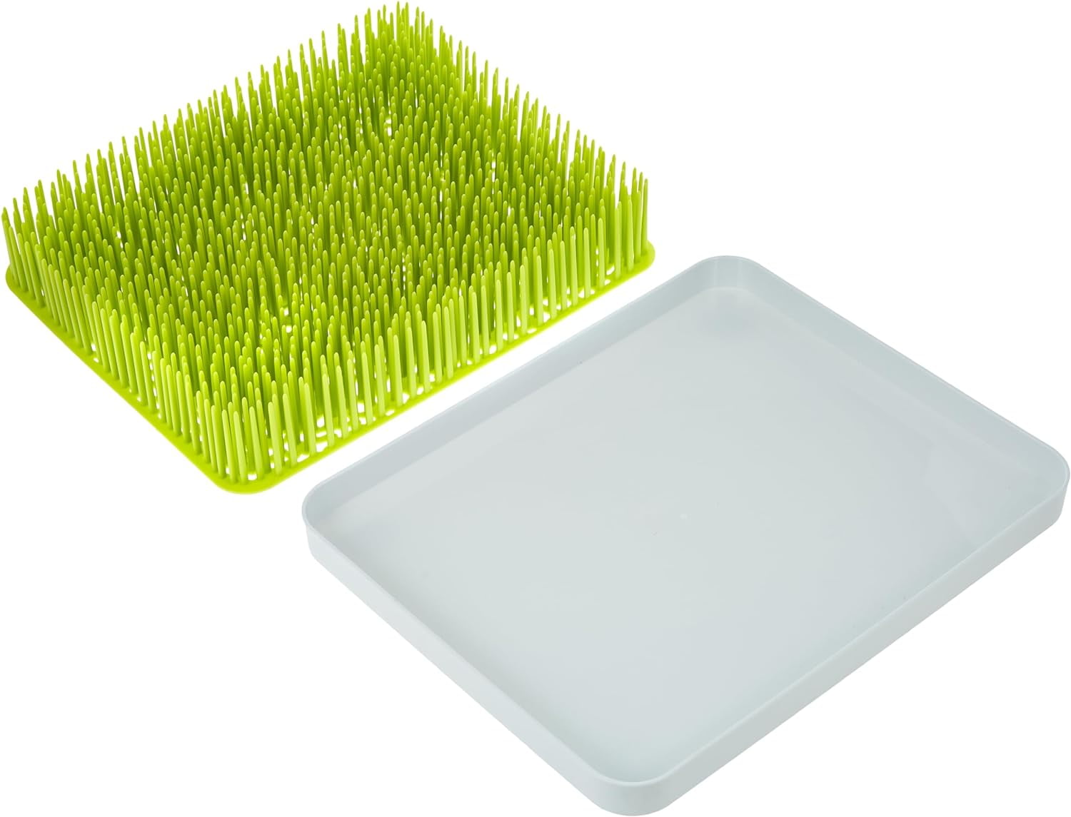 Lawn Countertop Baby Bottle Drying Rack with Antimicrobial Tray - Spring Green - Bottle Rack and Organizer - Baby Feeding Essentials - 13.5 x 11 x 2.5 - 1 Count