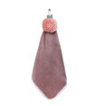thumbnail image 3 of Naierhg Hand Towel with Lanyard Quick Dry Coral Fleece Microfiber Absorbent Hanging Dinosaur Towel Rag Daily Use Pink, 3 of 8