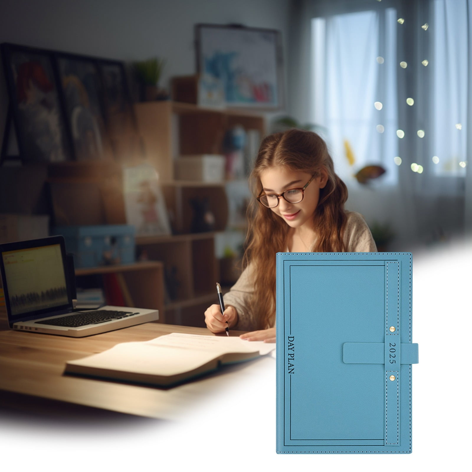 Qiweii 2025 A5 Weekly Planner Notebook，Efficiency Management Manual，Multi Purpose Planning and Note Taking Book