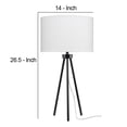 thumbnail image 5 of Benjara Table Lamp with Tripod Stand and Round Shade, Black, 5 of 5