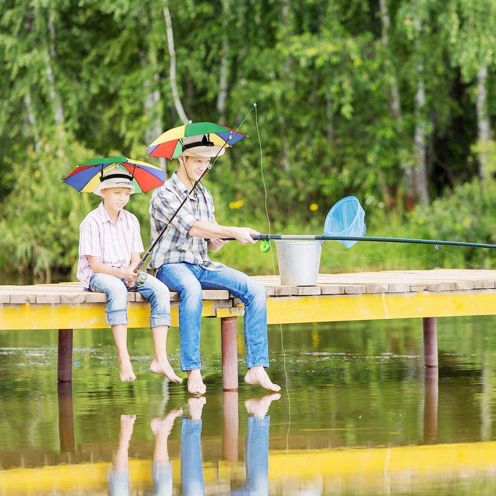 Foldable Umbrella Hat, Mini Parasol Hat 