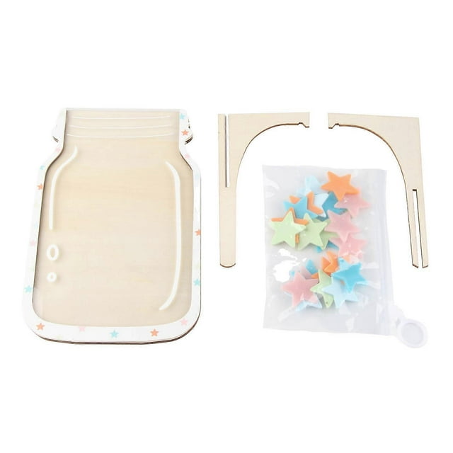 Star Reward Jar Colorful Star Routine Training Encouragement Kids Incentive Jar with Bracket for Classroom