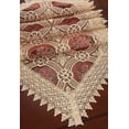 thumbnail image 3 of Large Burgundy Floral Lace Table Runner 16 * 120 Inches Long, 3 of 5