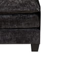 thumbnail image 3 of Single Seat Cloud Sofa (No Armrests), Double Layer Upholstered Seat Cushion, Breathable Chenille Fabric, Black, 3 of 5