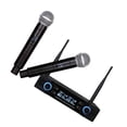 thumbnail image 3 of 3 piezas de micrófono inalámbrico profesional doméstico dual Micrófono inalámbrico Altavoz Micrófono de mano Micrófono de karaoke Reproductor de música con enchufe de EE. UU. Para reuniones de oficina, 3 of 7