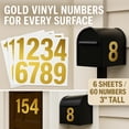 thumbnail image 2 of 60PCS 3 Inch Gold Vinyl Number Stickers \u2013 Waterproof Adhesive Numbers 0-9 for Mailbox, DIY Crafts, Address Labels, Door Signs, Event Decor, Party Supplies(Golden), 2 of 7