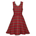 thumbnail image 4 of 2024 Red Plaid Dress Sleeveless Vintage Check Aesthetic Dresses Summer Women Oversized Club Graphic Skate Dress, 4 of 7