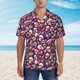 thumbnail image 2 of Fotbe music Skull record Guitar Camisa Hawaiana para Hombre Unisex – Camisa Casual de Verano con Botones de Manga Corta de Algodón y Lino,Medium, 2 of 7