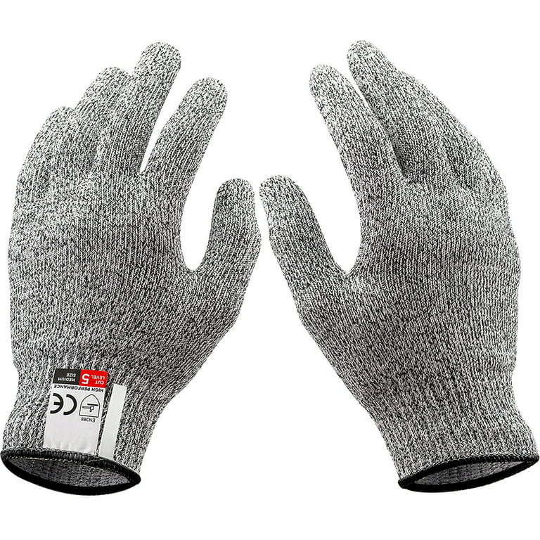 2 Pairs Cut Resistant Gloves Food Level 5 Hand Protection,kitchen Cut Gloves  For Oyster Shucking(me