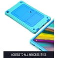 thumbnail image 6 of Dteck with Shoulder Strap Case for Samsung Galaxy Tab A 10.1" SM-T510 T515 (2019 Released) 10.1-inch,Shockproof Armor Rubber Hybrid Hard Protective Shell Back Kickstand Cover,Aqua+Blue, 6 of 6