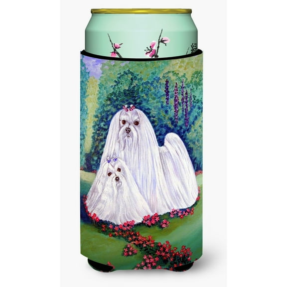 Carolines Treasures 7104TBC Maltese Momma and Puppy Tall Boy Hugger Tall Boy multicolor