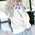 thumbnail image 4 of Dyegold Sweatshirts For Women Loose Fit Vintage Floral Print Long Sleeve T Shirts Fall Fashion 2023 Pullover Tops Sweaters, 4 of 5
