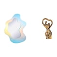 thumbnail image 1 of Espejo De Maquillaje Acrílico Ondulado, Espejo Decorativo Moderno Para Baño, Estatua De Pareja, Recuerdo, Regalo, Escultura Para Enamorados, Adorno De San Valentín, Aniversario, Novia,, 1 of 8