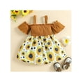 thumbnail image 2 of TRKIYQC Vestido de niña, Manga Corta con Estampado de Girasol, Patchwork, Verano, Vestido de una Línea para Casual TRKIYQC Moda，ocio, 2 of 7
