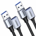 thumbnail image 1 of UGREEN 2 Pack USB Extension Cable, (15 FT+ 15 FT) USB Extender USB 3.0 Extension Cable Nylon Braided Compatible with Webcam, Camera, Phone, USB hub, Mouse, Keyboard, Printer, Hard Drive, Headset, 1 of 9