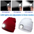 thumbnail image 5 of Visland Unisex LED Beanie Hat with Light, Rechargeable LED Headlamp for Outdoor Activities, Knit Lighted Headlight Cap, Gifts for Men Dad Husband Women Mom Wife Teens Handyman Presents, 5 of 8
