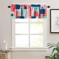 thumbnail image 3 of Building Blocks Valance Curtain Themed Digital Design Toy Dotted Matching Rectangles Print Rod Pocket Valance Window Treatments Short Curtains for Kitchen Living Room Decor 54x18inch, 3 of 6