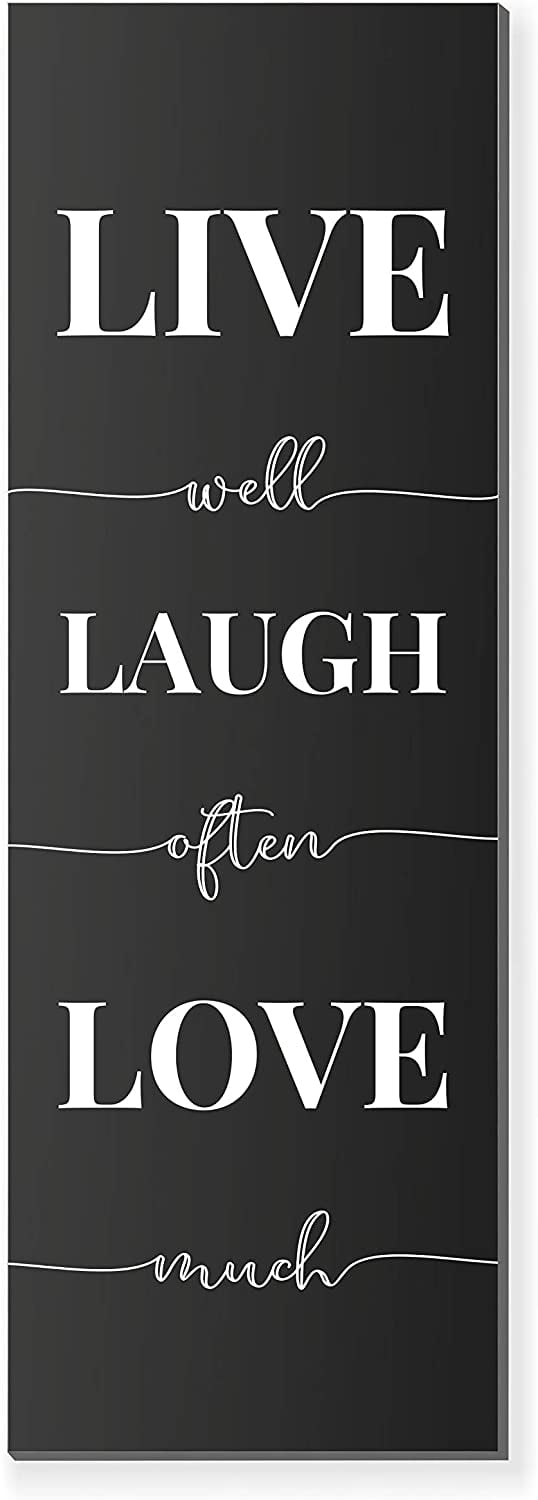 Retro Metal Wall Sign Hanging Plaque Live Well Laugh Much Love Often Vintage 