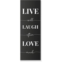 Live Well Laugh Often Love Much Rustic Wood Wall Sign 6x18