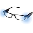 thumbnail image 2 of Danse Jupe Lunettes de Lecture Multi-Forces Lunettes de Lecture de Nuit avec Lumières LED Doubles Lunettes Compactes Plein Cadre pour Vision Claire +4.00, 2 of 4