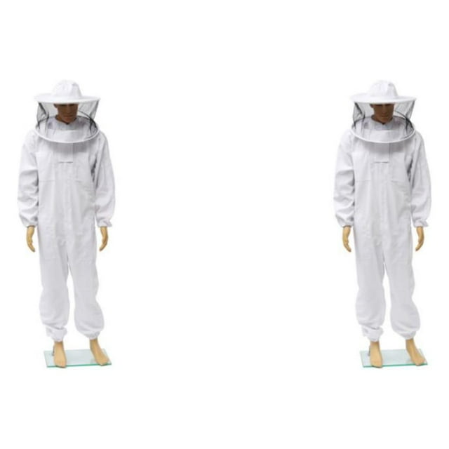 Guardoinrt Aired Beekeeping Suit Lightweight And Universal For Effective Protection Ventilated Jacket For Beekeeper Easy To white XL 2Set