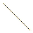 thumbnail image 5 of Auriga Fine Jewelry 14K Yellow Gold Diamond and Sapphire Bracelet 7inch for Women, 5 of 6