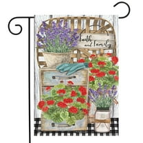 Briarwood Lane Faith and Family Farmhouse Spring Garden Flag