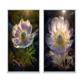 thumbnail image 2 of Designart "Morning Sunshine Delicate Anemone in Bloom" Flowers Framed Wall Art Set Of 2 - Traditional White Framed Canvas Set For Living Room Decor, 2 of 6