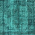 thumbnail image 1 of Ahgly Company Machine Washable Indoor Square Oriental Turquoise Blue Industrial Area Rugs, 5' Square, 1 of 4