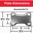 thumbnail image 4 of Colson 4 In. Rigid Plate Caster - Single Pack — Residential Use, Standard Application, 4 of 6