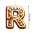thumbnail image 3 of chaungfeng 26 Mini Gingerbread Alphabet Letter Ornaments with Berries Pattern, Personalized Initial A to Z Letters - Christmas Tree Hanging Ornaments, Family Holiday Xmas Party Decor 3.1", 3 of 5
