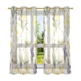 thumbnail image 6 of Yayeee Window Curtains Set of 2 for Living Room Light Filtering 63"x42", Floral Rabbit, 6 of 7