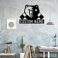 thumbnail image 4 of Craftnamesign Custom Bear Metal Wall Art Led Light, Grizzly Bear Sign Metal Sign, Bear Sign Decor, 4 of 5