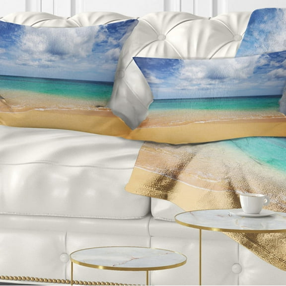 Designart 12" x 20" Multi-color Polyester Throw Pillow