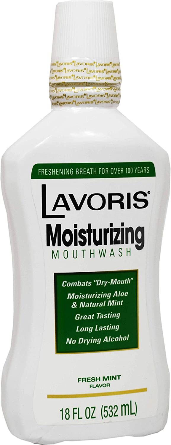 Lavoris Moisturizing Mouthwash Fresh Mint Flavor No Drying Alcohol